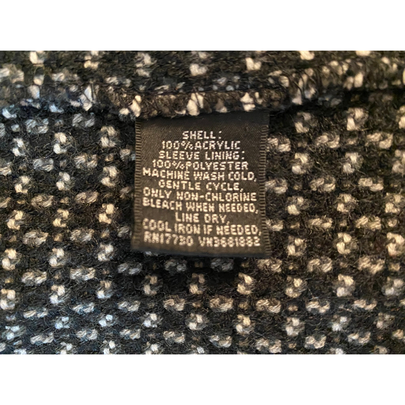 women's size L Mossimo jacket Black and White tweed with a textured - Picture 4 of 10